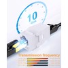VANDESAIL 40 Pack Cat6A Keystone Jack Coupler RJ45 Female to