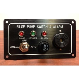 Marine Boat Bilge Alarm Pump Switch Aluminum Plate Manual Automatic