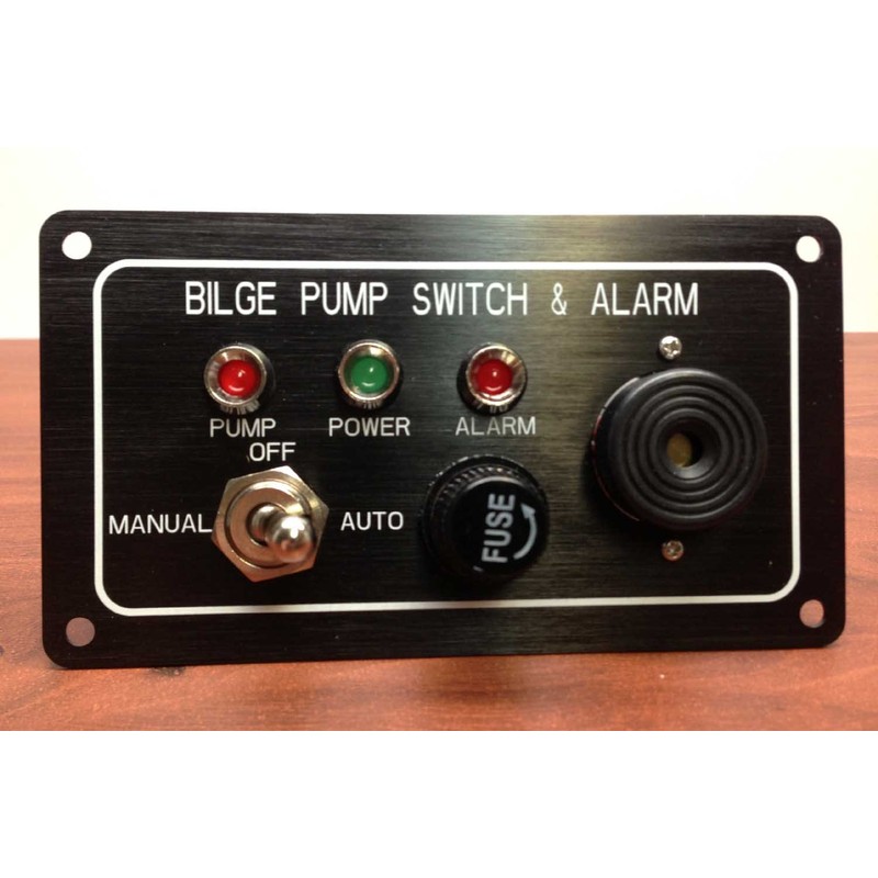 Marine Boat Bilge Alarm Pump Switch Aluminum Plate Manual Automatic