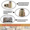 TOP-VIGOR 50Pcs Threaded Insert Nuts for Wood, M6 Insert Hex