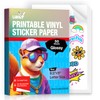 Premium Glossy Printable Vinyl Sticker Paper - 50 Waterproof, Quickly-Dries,