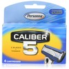 Caliber5 Replacement Blade Men's 5-Blade Refill, 4 Count