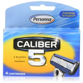 Caliber5 Replacement Blade Men's 5-Blade Refill, 4 Count