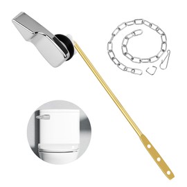 Toilet Handle Replacement Kit, 702 Universal Toilet Flush Handle, Zinc Alloy Toilet Tank Trip Lever with H2 Brass Arm Front-Mount Compatible with American Standard, Mansfield Toilet, Silver