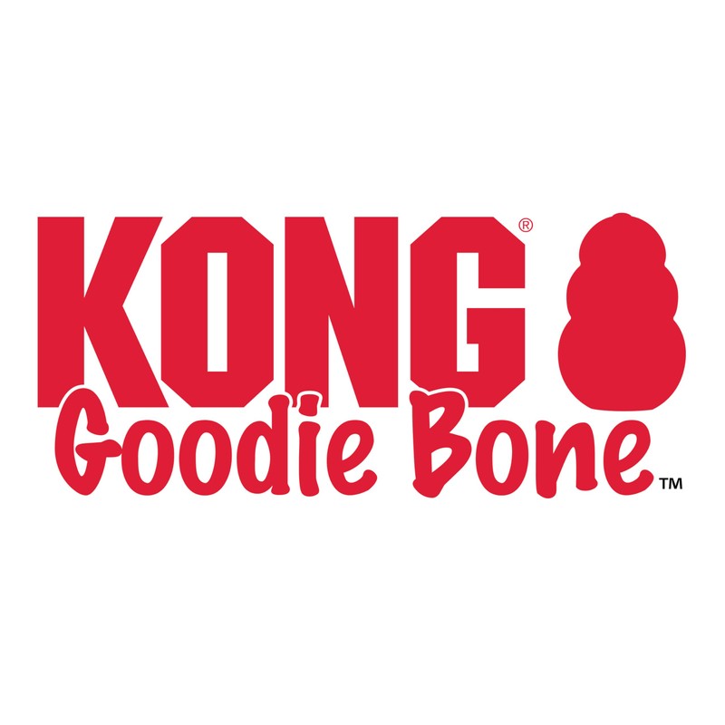 KONG Goodie Bone - Classic Durable Natural Rubber Dog Bone,