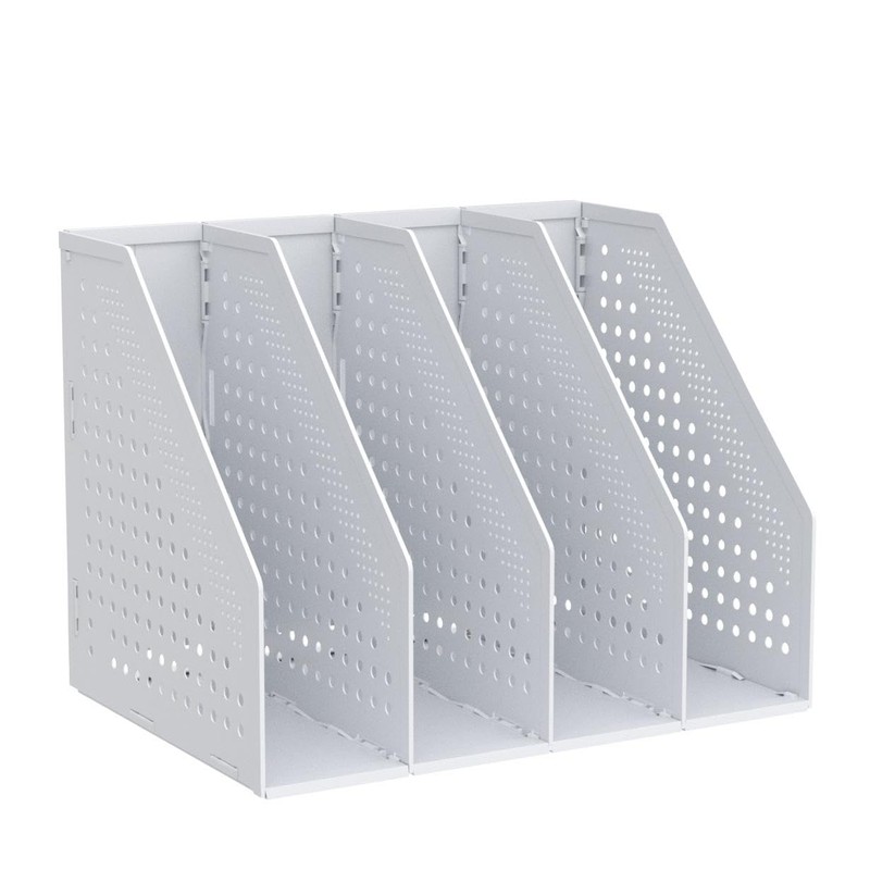 Deli A4 File Holder Folding Bookshelf,1 Year Warranty,4 Vertical Compartments