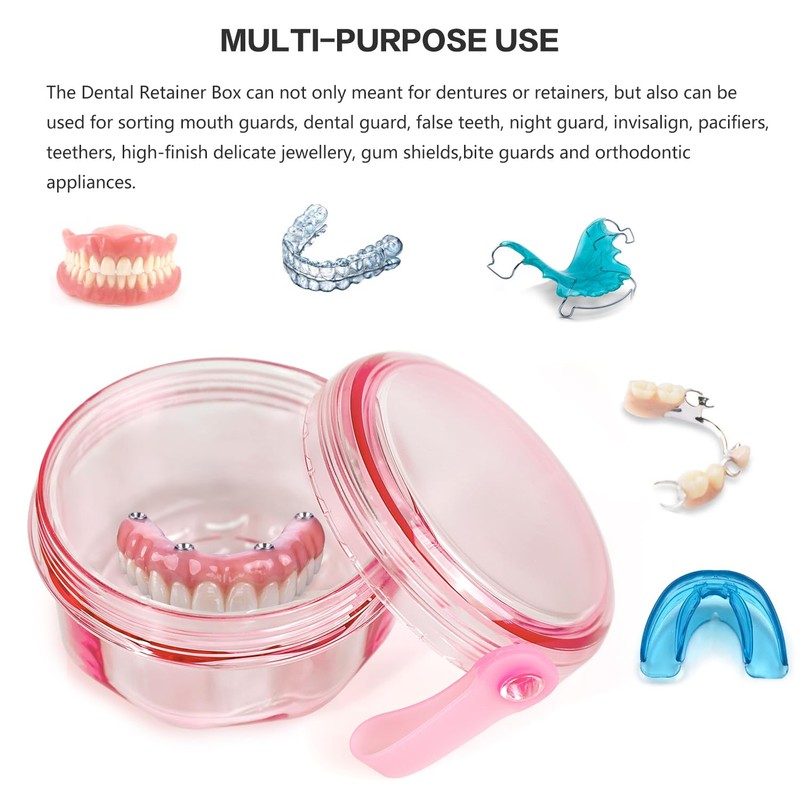 No Leak & Non-Slip Partial Denture Case Retainer Bath Box