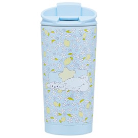 Skater STBF5-A Thermo Tumbler, 15.9 fl oz (450 ml), Thermal, Insulated, Vacuum Insulated, with Lid, Flap Lock, Sanrio Cinnamoroll, Plush Hug