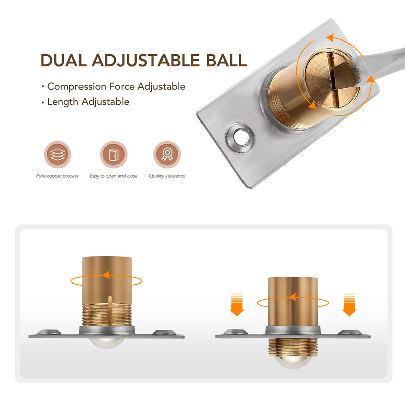 Ravinte Adjustable Ball Door Catch, Closet Ball Bearing Door Latch,