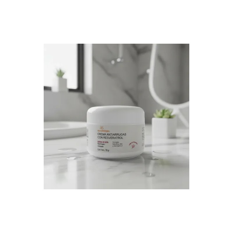 Crema Facial Resveratrol, Aceite De Soya, Aceite De Coco