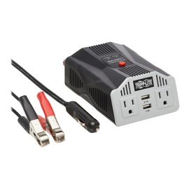 Tripp Lite 400W Car Power Inverter with 2 Outlets & 2 USB Charging Ports, Auto Inverter, Ultra Compact (PV400USB),Gray