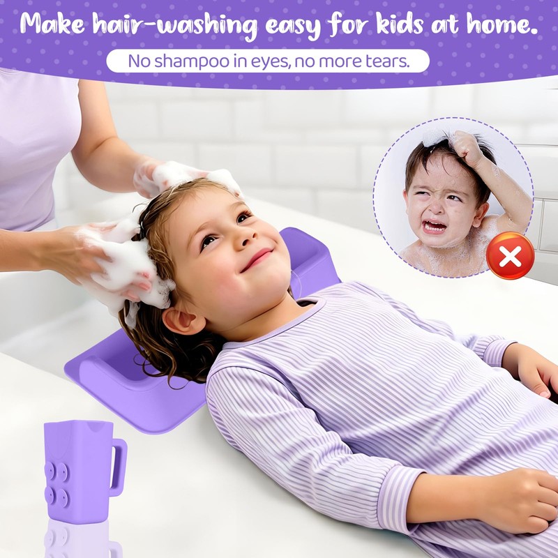 Portable Hair Washing Station for Kids, Purple