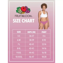 Fruit of the Loom NEW! Fruit of the Loom Women's Cotton Hi-Cut Brief Underwear 6+3 Bonus Pk, 10/3X