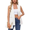 MINTLIMIT Women Blazer Sleeveless Vest Solid Jacket Waistcoat Button Down