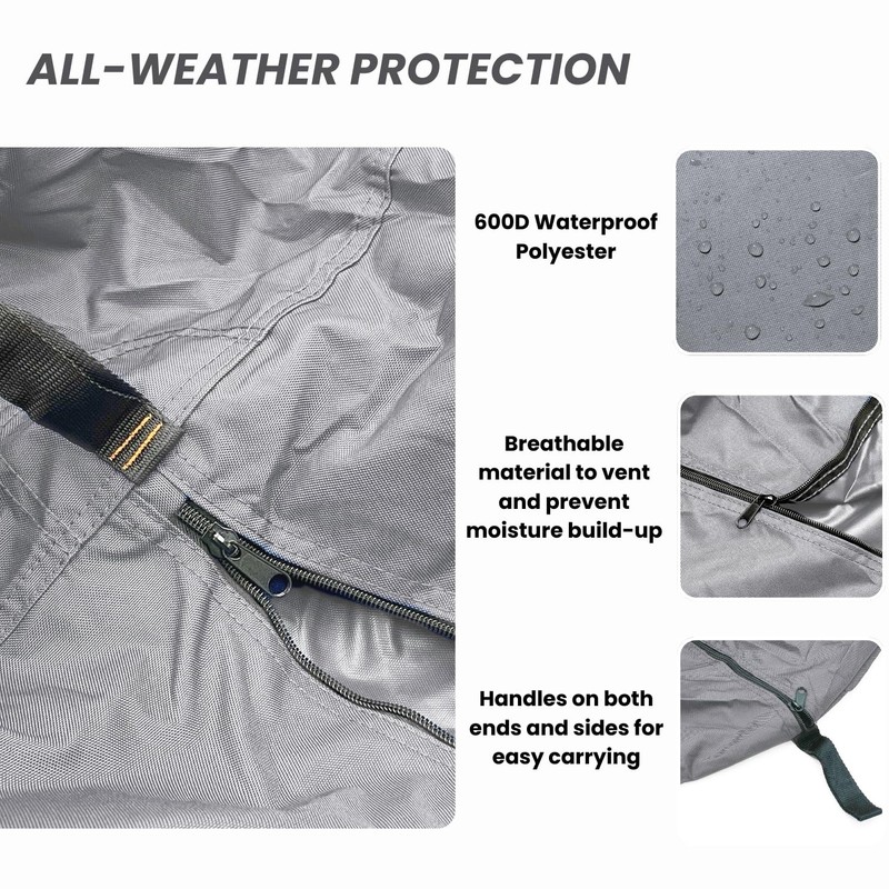 EliteShield Canoe Cover Kayak Cover; Waterproof UV Resistant Marine Grade