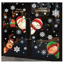 Undisclosed XIMISHOP 82PCS Christmas Snowflake Window Clings Stickers for Glass, Xmas Decals