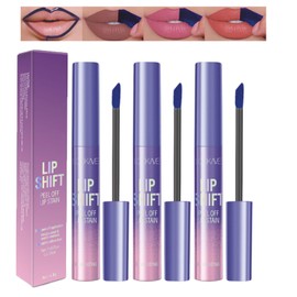 Dulele 3PCS Peel Off Lip Liner Stain, Peel Off Lip Stain Tattoo, Nude Pink Matte Finish Lip Gloss for All Skin Types