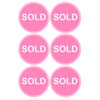 Sold Sticker,2inch 300pcs Pink Sold Sticker for Business Shop Store