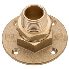 HomeFlex 11-464-008 3/4-Inch Brass Corrugated Stainless Steel Tubing x MIPT Termination Flange