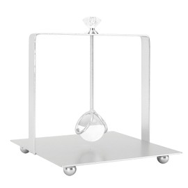 Napkin Holderwith Lift Handle, Modern Elegant Square Paper Napkin Dispenser, Thickened Iron Standing Paper Napkin Storage for Kitchen Dining Table Decor (Silver)