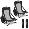 SUNNYFEEL Folding Low Camping Beach Chair 2 Pack, Lightweight Portable
