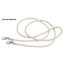 Allsense Leather Mask Lanyard Adjustable Neck Strap with Hook Clip for Face Masks, Oatmeal, 3 Pack