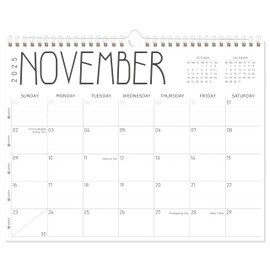 GuassLee 2025 Wall Calendar - 12 Monthly Calendar from September 2025 to August 2026, 14" x 11" 2025-2026 Hanging Calendar with Spiral Binding Week Numbers for School Home Office Planning & Organizing