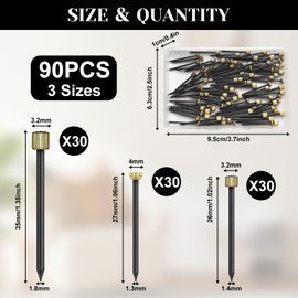 90pcs Nails for Hanging Pictures, Picture Nails with Storage Box, Masonry Nails - Three Sizes, Wall Nails for Hanging Suitable for DIY and Crafts, Home Decoration, Woodworking and Construction