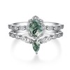 Cujiesp Moss Agate Engagement Ring Set (9)