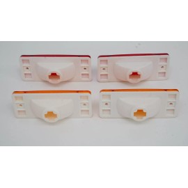 TOP QUALITY SIDE MARKER LIGHT LENS SET - 1970-1972 FORD ECONOLINE VAN - RED AND AMBER