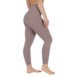 90 Degree By Reflex High Waist Legging 7/8 Tummy Control Yoga Workout Pants - Mocha - Small