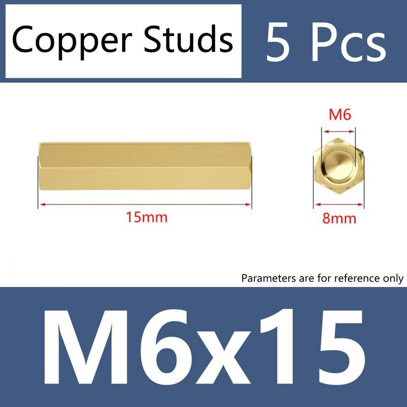 ORANXIN M6 x 15 mm 5 Pcs Double Brass Standoffs