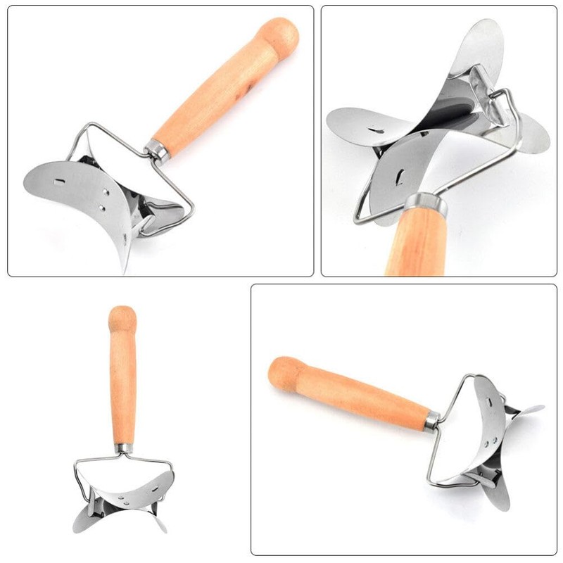 IMIKEYA Stainless Steel Rolling Pastry Cutter Dumpling Wrapper Circle Roller
