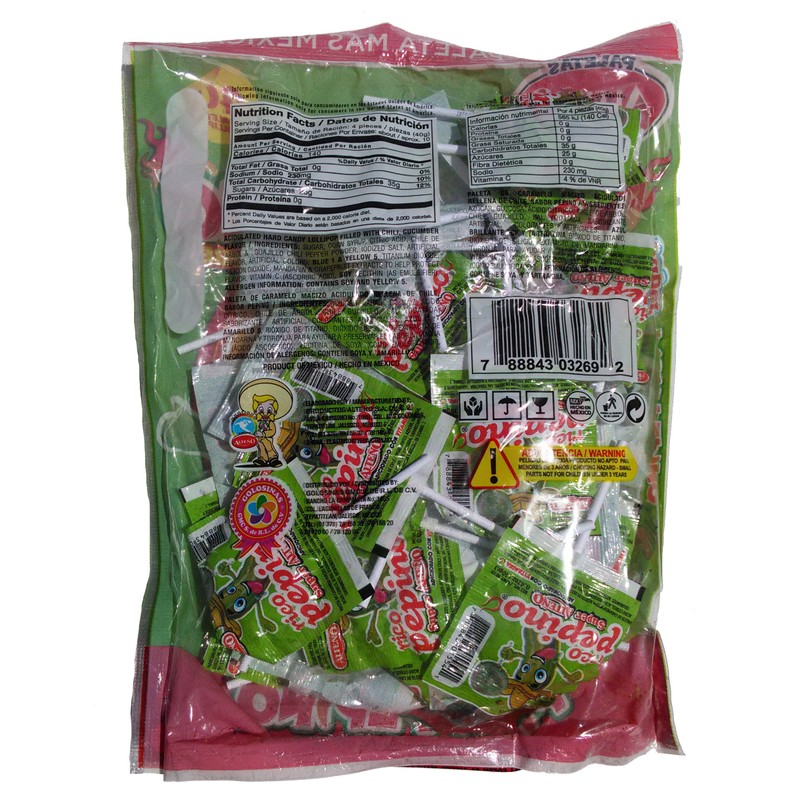 Alteno Super Pepino (Cucumber) with Chili Lollipop (40Piece)