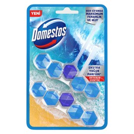 Domestos WC Blok 5'li Güç Tuvalet Bloğu Okyanus Ferahlığı Maksimum Hijyen 100 G