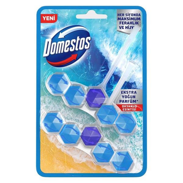 Domestos WC Blok 5'li Güç Tuvalet Bloğu Okyanus Ferahlığı Maksimum