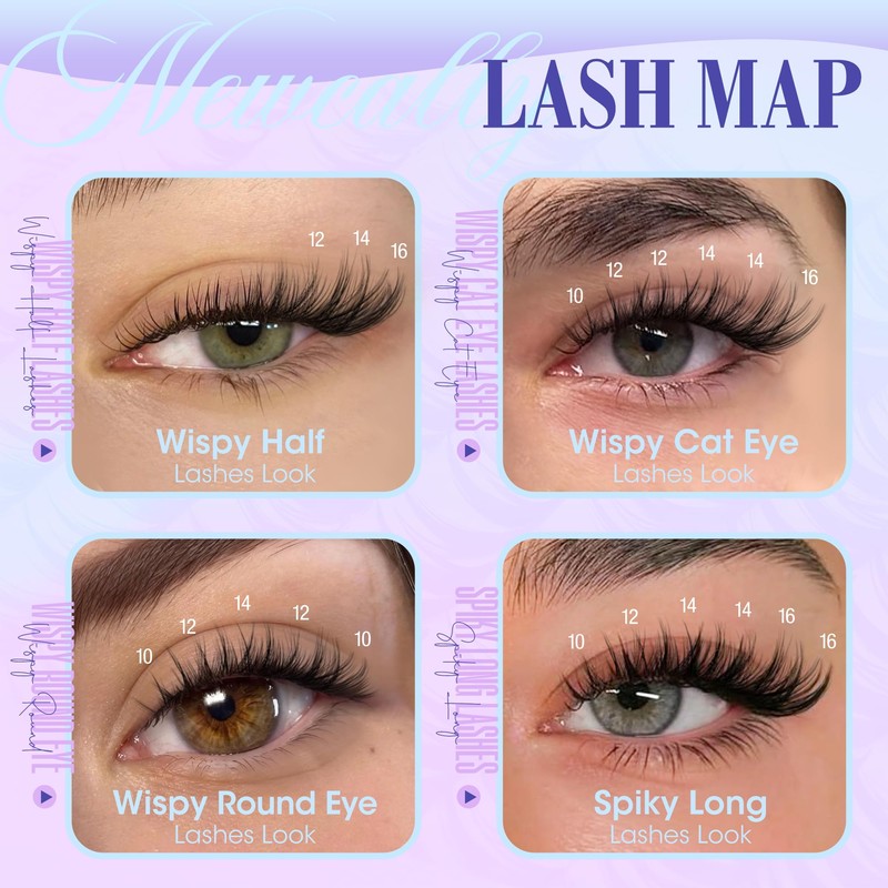 Lash Clusters Kit Wispy Natural Cluster Eyelash Extension Kit DIY