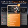 Ropeless Battle Ropes, Heavy Duty Portable Cordless Battle Rope for
