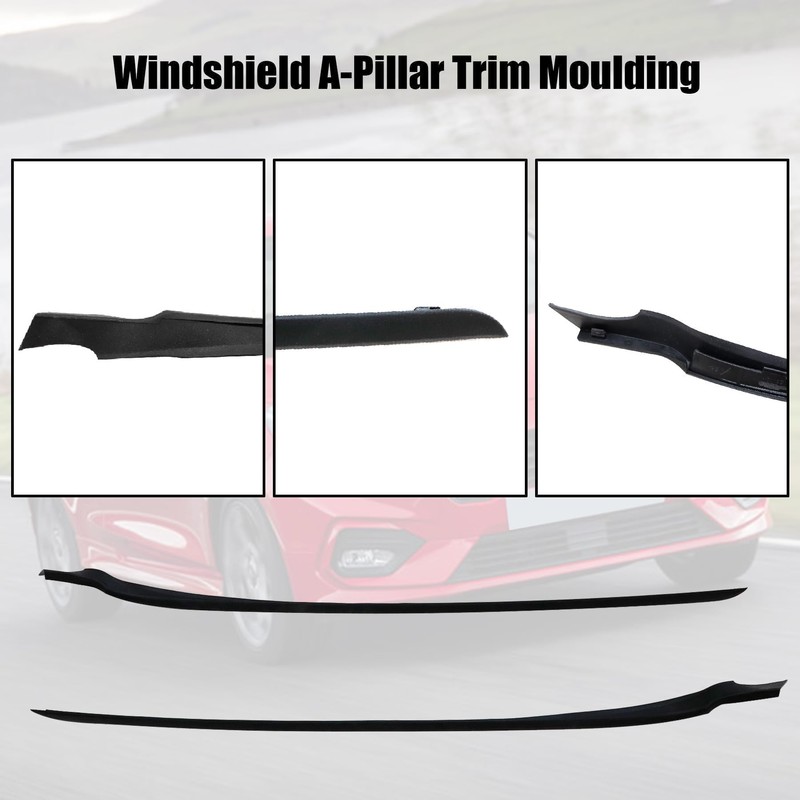 XQSMWF Pair Front A-Pillar Windshield Trim Moulding Compatible with Ford