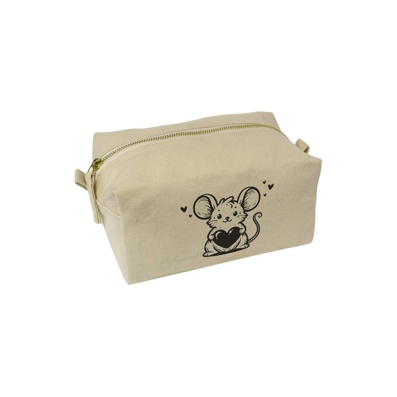 'Sweetheart Mouse' Canvas Wash Bag/Makeup Case (CS00039469)