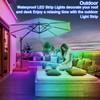 zoegi 200ft Outdoor LED Strip Lights Waterproof,Music Sync RGB IP68
