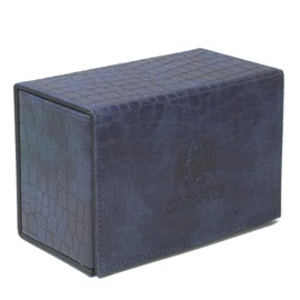 Grinning Gargoyle - Dragon Hide Kids Card Holder MTG Deck Box - Holds up to 192 Cards and 15 Dice - CCG Card Box - MTG Accessories with 3 Compartments - Trading Card Storage Box (Blue)