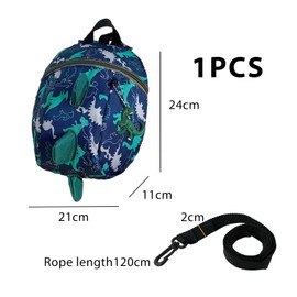 1 Piece Anti-Loss Backpack, Toddler Backpack with Bridle, Child Safety Backpack, Baby Walking Backpack, Bridle Backpack for Toddlers Walking 1-3 Years Old (Blue)