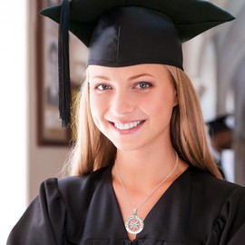 2024 Graduation Gifts,Graduation Necklace as College High School Graduation Gifts for Granddaughter Daughter Class of 2024,925 Sterling Silver Compass Necklace Graduation Gifts for Women Girls Her