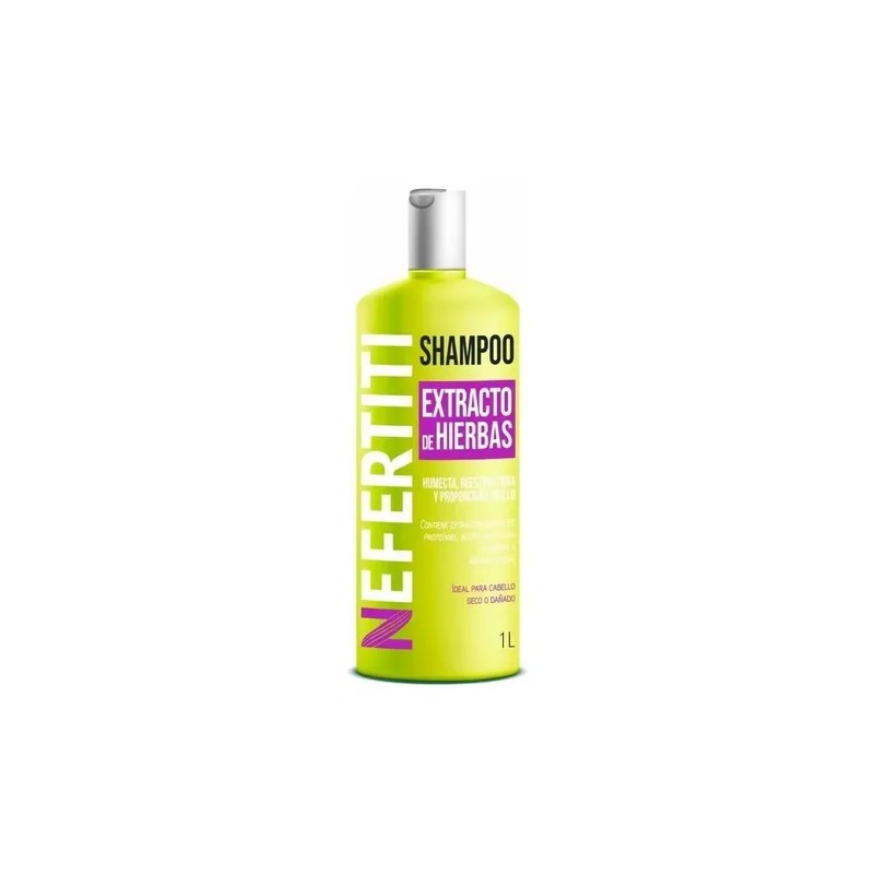 Shampoo Hierbas Reparador Para Cabello Dañado Nefertiti 1lt