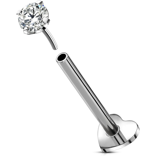 OUFER Body Piercing Titanium Tragus Earrings 16G Theadless Lip Piercing