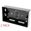 Surface Mounted Electrical pattress Box, Double Installation, Black 2 Gang