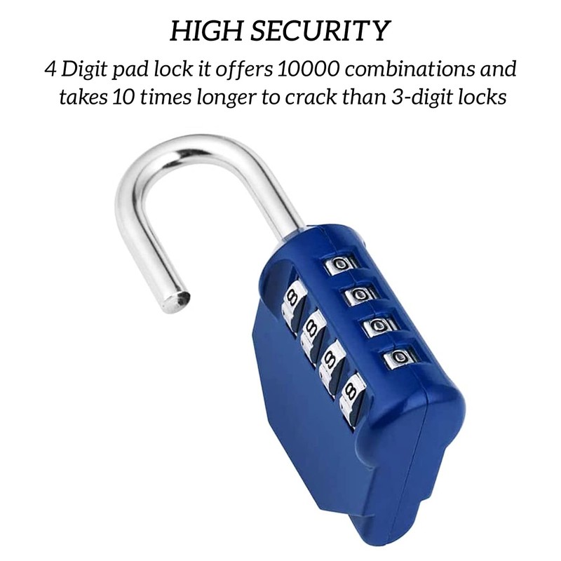 SISAV Combination Lock 4 Digit Outdoor Combination Padlock for School