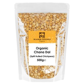 Organic Chana Dal (Split Hulled Chickpeas) 500g by Manor Springs Organic