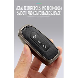 Funda inteligente de 3 botones para Ford Territory accesorios con llaveros, aleación de piel sintética, material para llavero